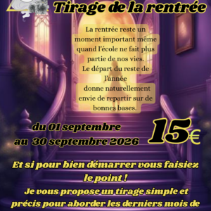 Tirage de la rentrée